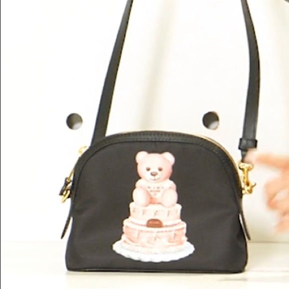 Authentic MOSCHINO leather/texture Teddy Cake zip Crosby - Picture 7 of 16